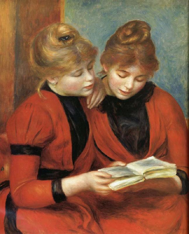 Pierre Renoir Young Girls Reading oil painting image